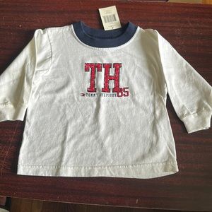 New Tommy Hilfiger long sleeve tee 6-12 months